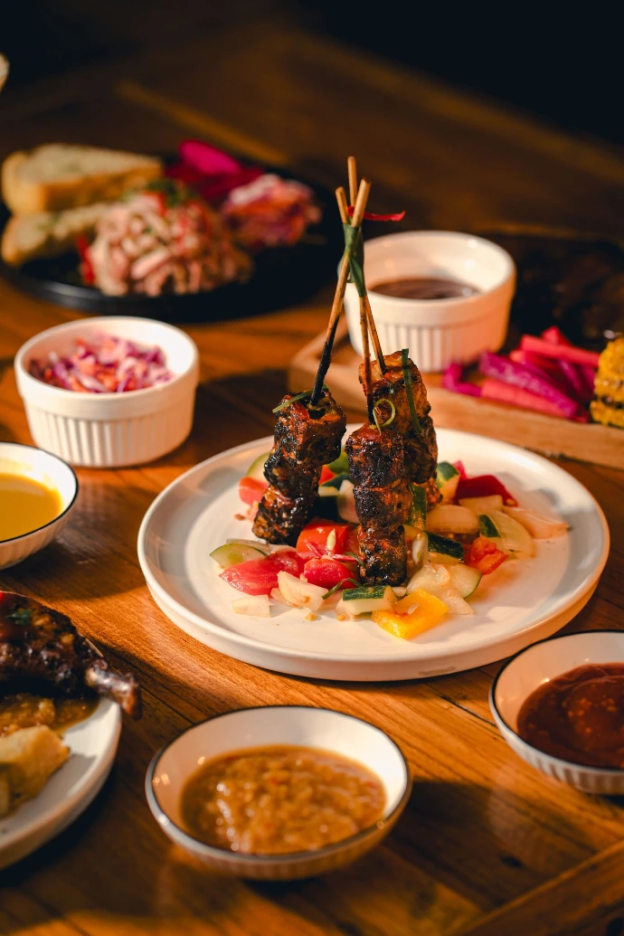 Charred octopus and smoked meat platter, Smoke House Komodo